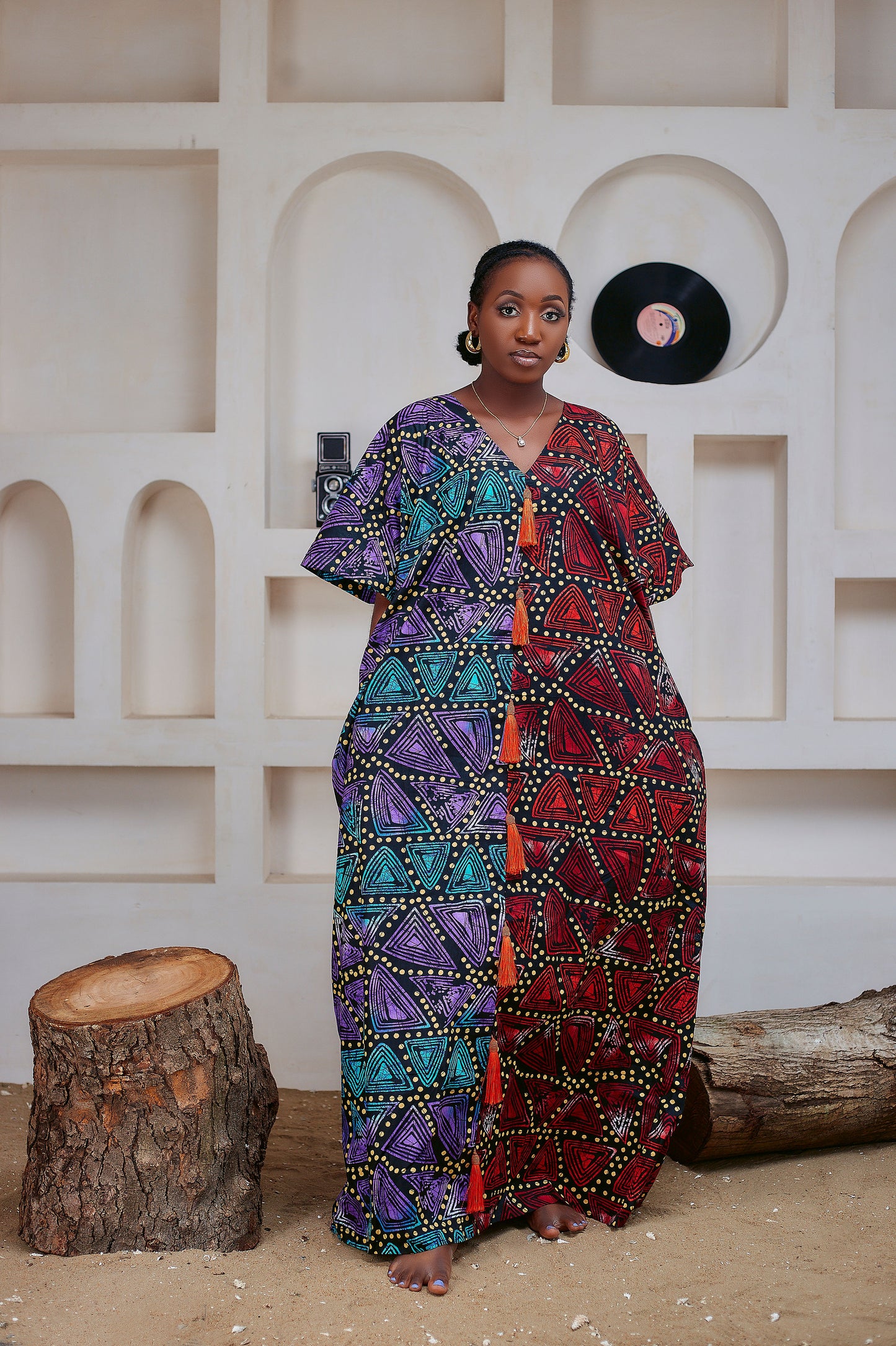 SIMI 002| Tasseled Dress| Ready-To-Wear Nigerian Dress| Ankara Dress| African Boubou Maxi Dress.