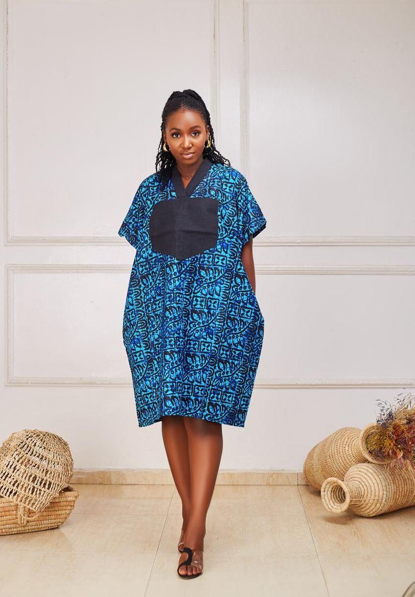 TIWA Maxi Ankara Kaftan| Asooke & Ankara Boubou| Ready-To-Wear| Women Fasion| Nigerian Dress |Ankara Dress| African Boubou Maxi Dress.