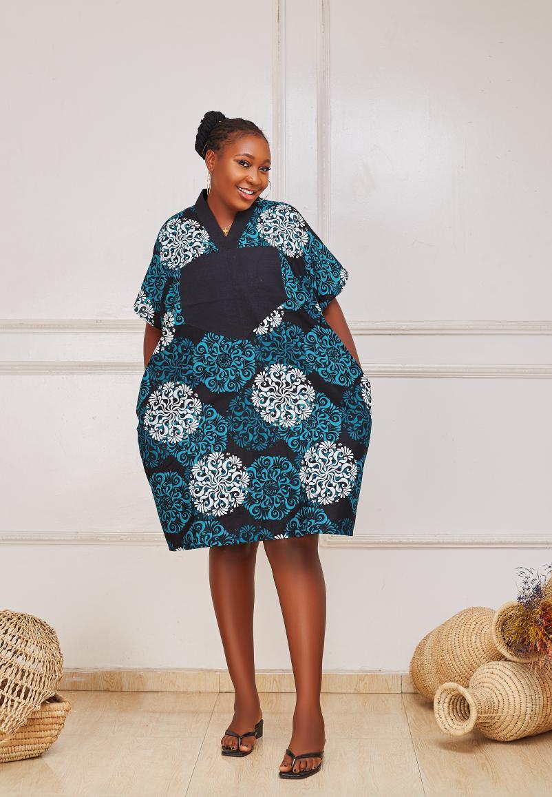 TIWA Maxi Ankara Kaftan| Asooke & Ankara Boubou| Ready-To-Wear| Women Fasion| Nigerian Dress |Ankara Dress| African Boubou Maxi Dress.