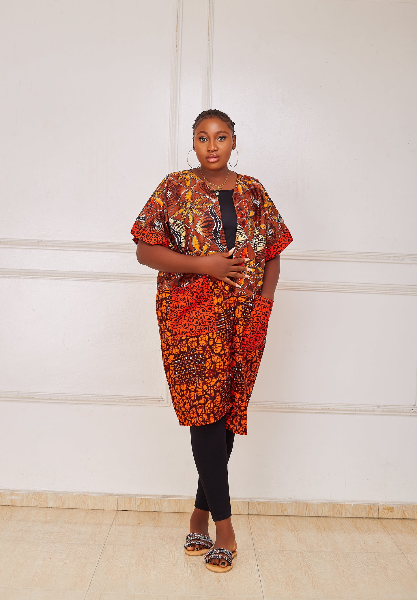 MIDE Ankara Kimono| African Print Kaftan| Ready-To-Wear| Nigerian Dress |Ankara Dress|African Boubou Maxi Dress.