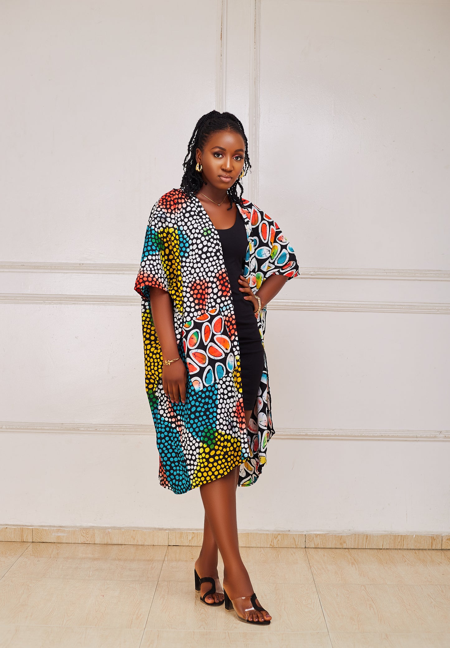 LAYO Ankara Kimono |Ready-To-Wear| Nigerian Dress |Ankara Dress |African Boubou Maxi Dress.