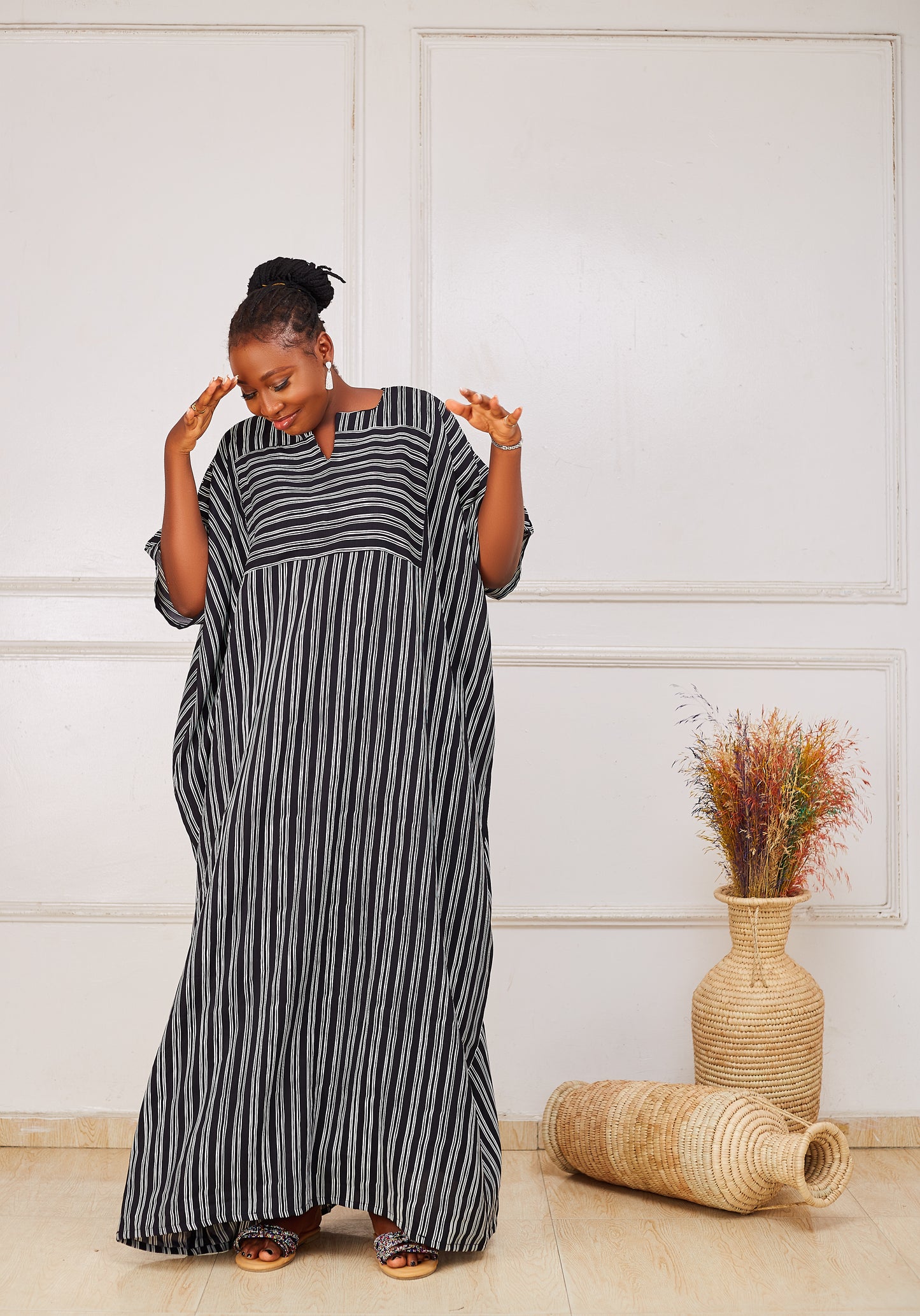 ELLA Striped Dress| Ready-To-Wear| Nigerian Dress|Ankara Maxi Dress |African Print Dress.