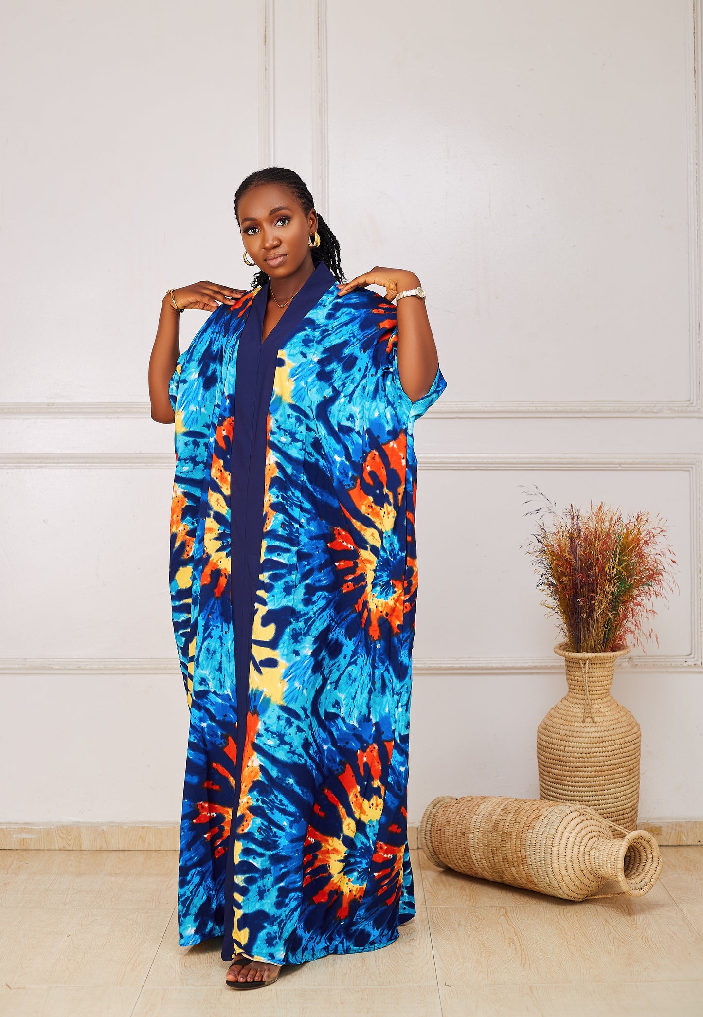 MIMI Crepe Kaftan |Rich Aunty Boubou| Nigerian Dress|Ankara Dress|African Boubou Maxi Dress.