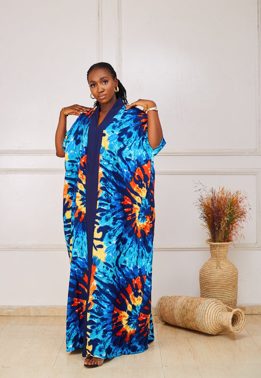 MIMI Crepe Kaftan |Rich Aunty Boubou| Nigerian Dress|Ankara Dress|African Boubou Maxi Dress.