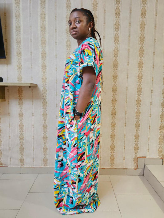 AMY Boubou Dress| Ready-To-Wear| Nigerian Dress|Ankara Maxi Dress |African Print Dress.