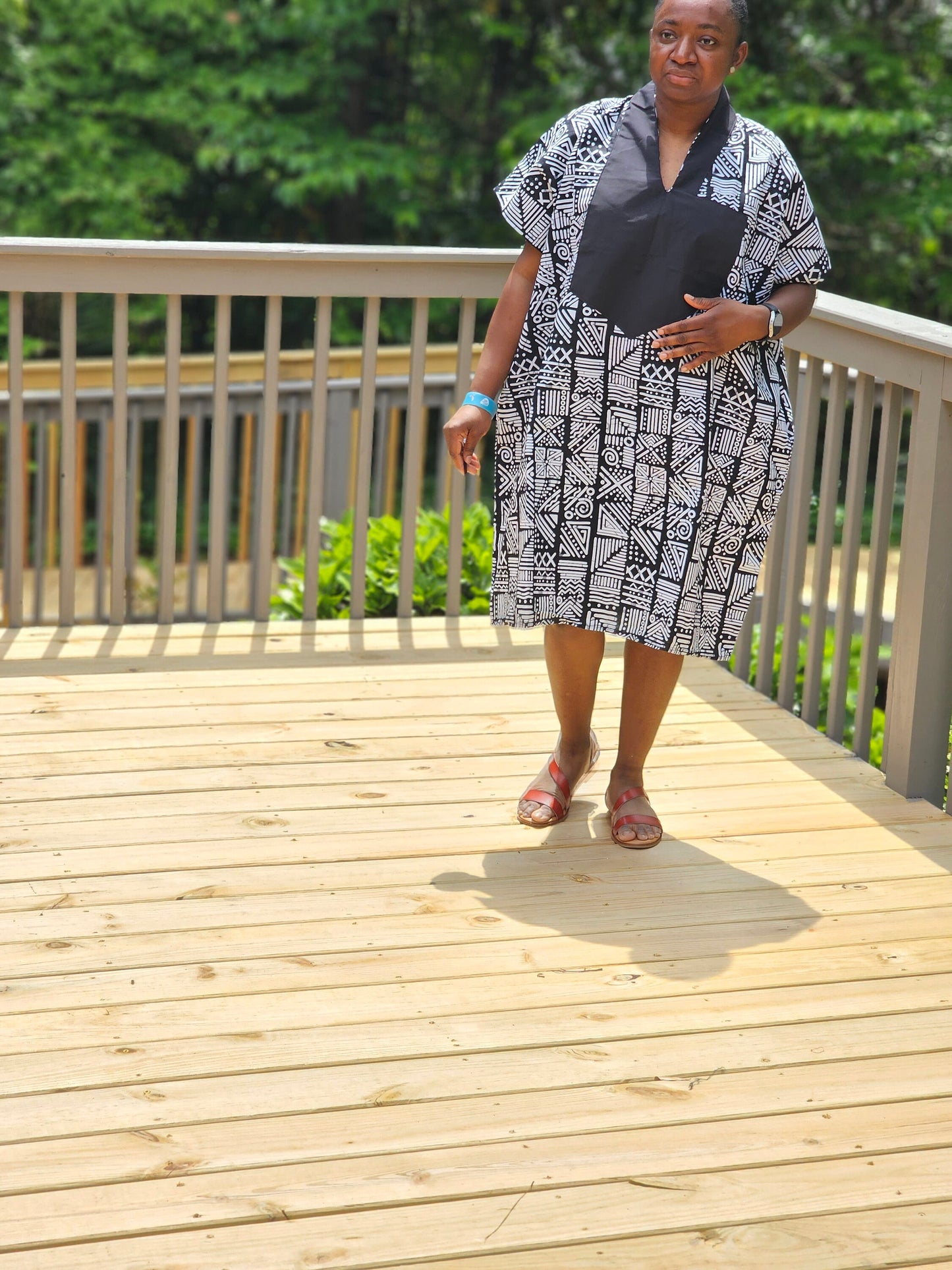 FOLA Short Ankara Kaftan/Bubu| Nigerian Dress |Ankara Dress |African Print Dress |African Boubou Maxi Dress.